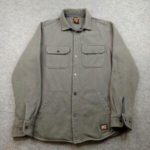 Timberland Olive Shirt Jacket with Chest Pockets